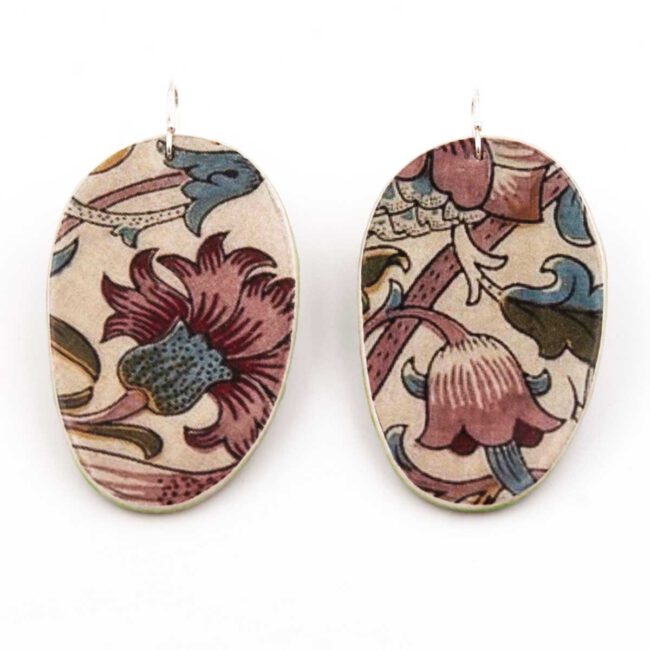 Pendientes Claveles Violetas