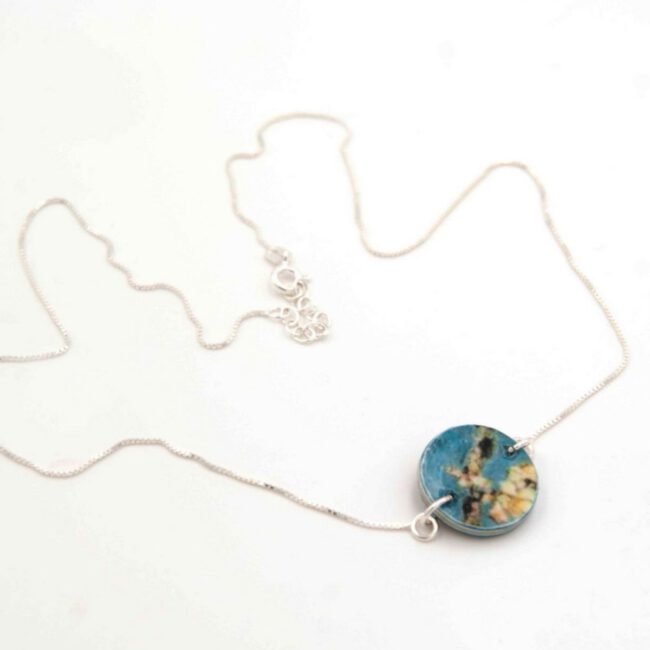 Collar Mini Almendro Azul Corto - Imagen 3