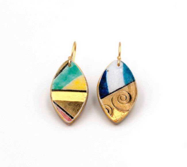 Pendientes hojitas de Klimt