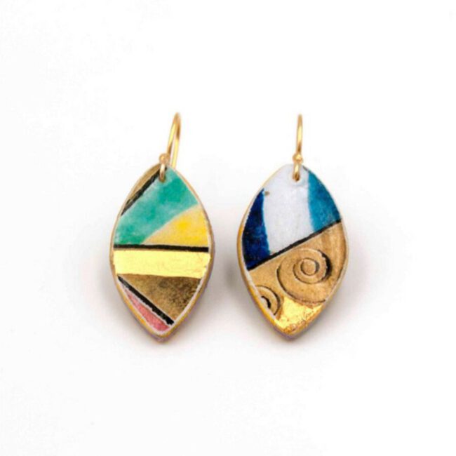 Pendientes hojitas de Klimt