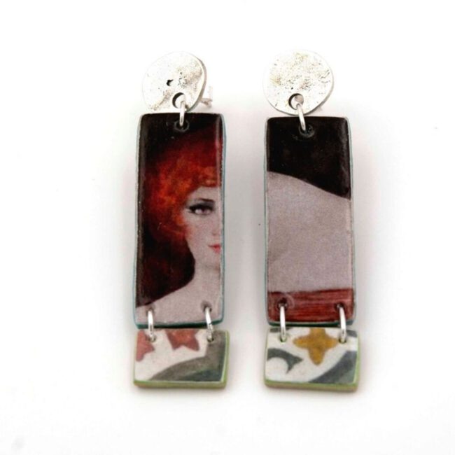 Pendientes Venus Pelirroja