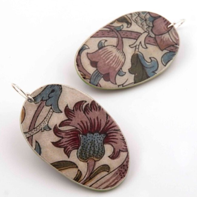 Pendientes Claveles Violetas - Imagen 2