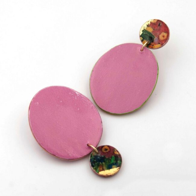 Pendientes Geranios Rosas - Imagen 2