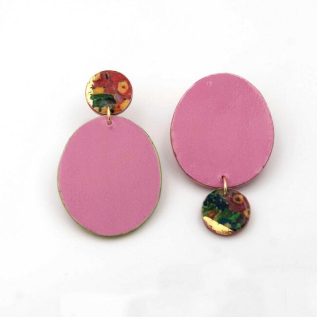 Pendientes Geranios Rosas