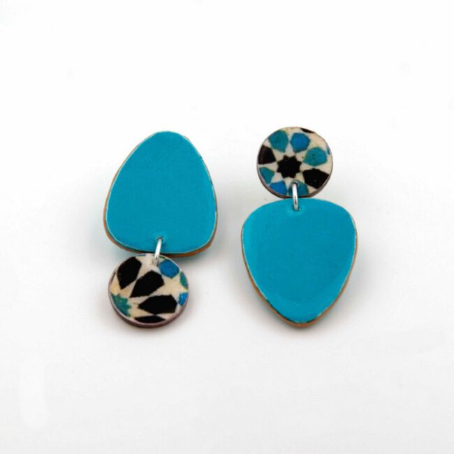 Pendientes Lirios Azules Mini