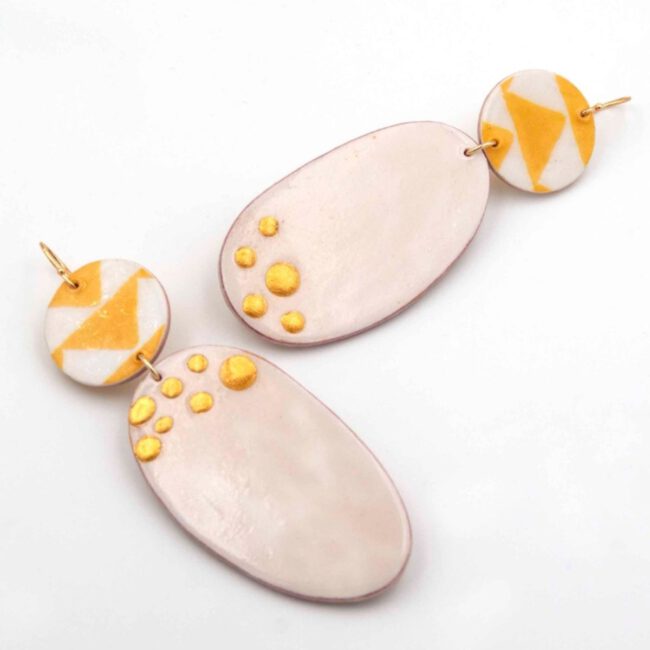 Pendientes Tulipán Blanco - Imagen 2