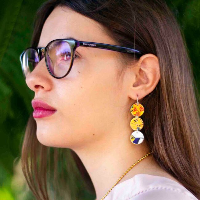 Pendientes Klimt Círculos - Imagen 3
