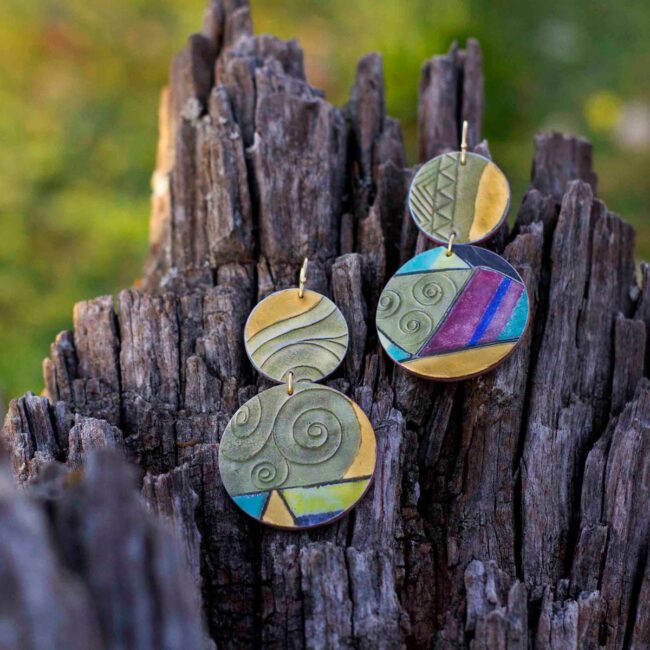 Pendientes Klimt Espirales - Imagen 6