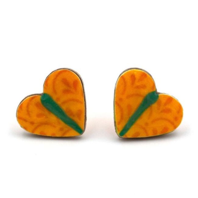 Pendientes de Corazón Amarillos