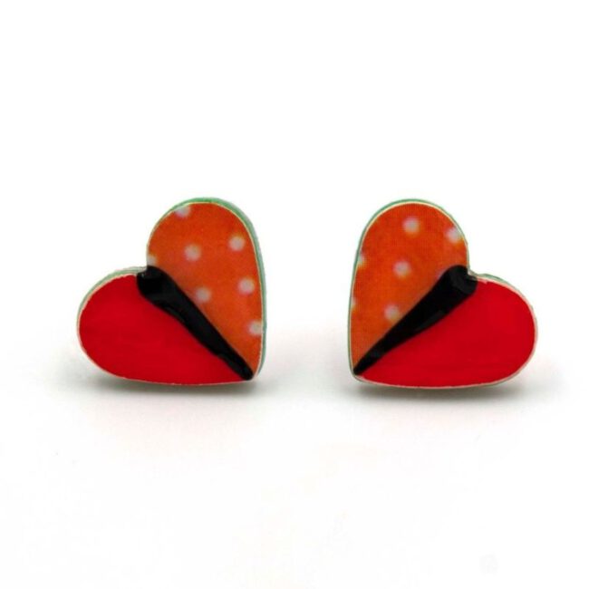 Pendientes de Corazón Rojos