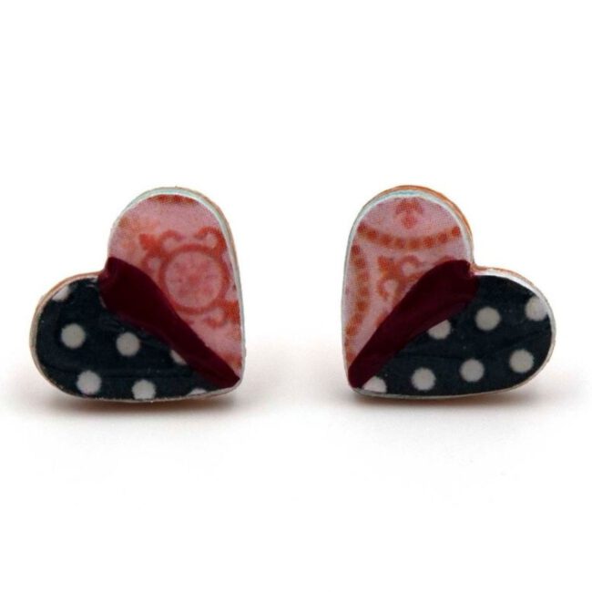 Pendientes de Corazón Salmon