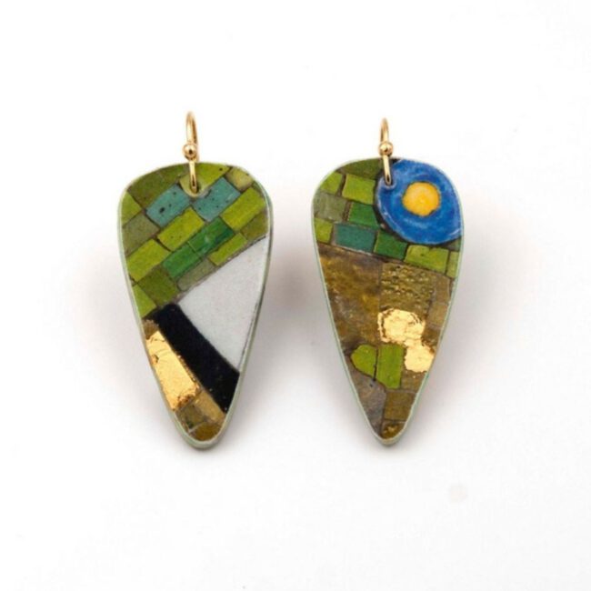 Pendientes Klimt Verdes