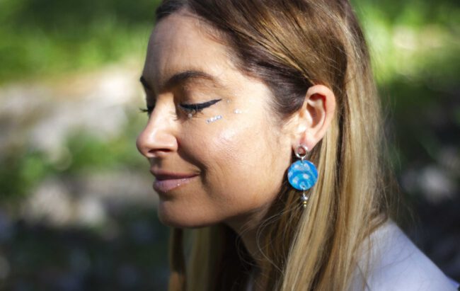 Pendientes Luciérnaga Azul - Imagen 3
