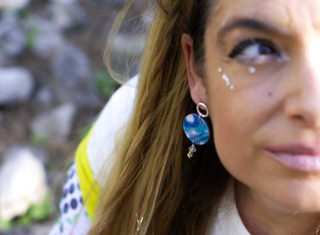 Pendientes Luciérnaga Azul - Imagen 5