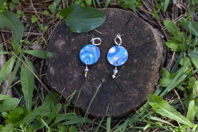 Pendientes Luciérnaga Azul - Imagen 4