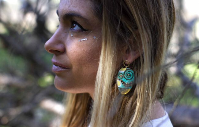 Pendientes Mariposa Esmeralda - Imagen 4
