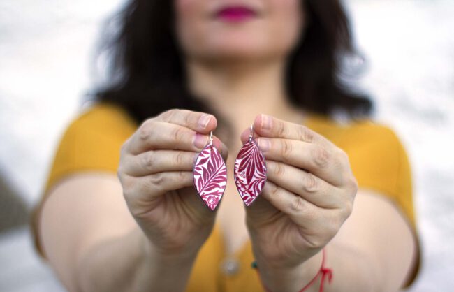 Pendientes Claveles Rojos - Imagen 6