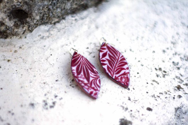 Pendientes Claveles Rojos - Imagen 4