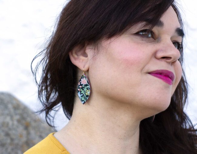 Pendientes Claveles multicolor - Imagen 3