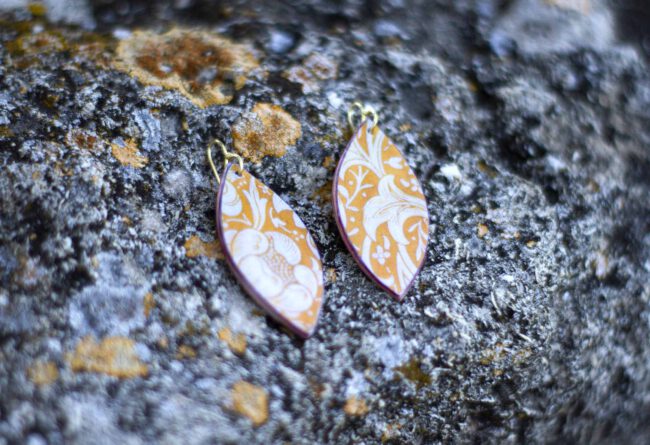 Pendientes Claveles naranjas - Imagen 6