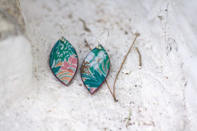 Pendientes Claveles verde agua - Imagen 11