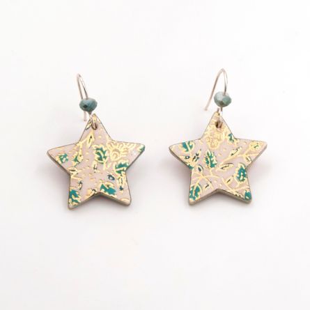 Pendientes Perseidas Blancas y Verdes